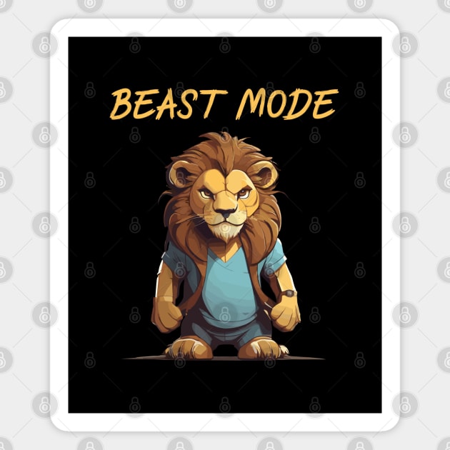 Beast mode for gym Magnet by Patterns-Hub